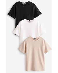Next - Heavyweight Basic T-Shirts 3 Pack - Lyst