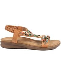 Pavers - Elasticated Embellished Slingback Sandals - Lyst