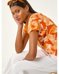 Roman - Abstract Print Stretch Tunic Top - Lyst