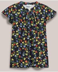 Hobbs - Multi Lila Ruffle Sleeve Printed Top - Lyst