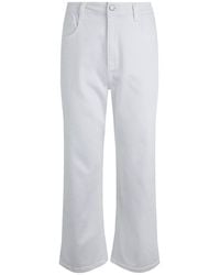 Weird Fish - Soulina Wide Leg Cropped Denim Jeans - Lyst