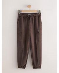 Next - Chocolate N. Premium Cargo Pocket Cuffed Joggers - Lyst