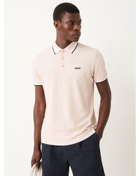 BOSS - Regular-Fit Paddy Tipped Collar Polo Shirt - Lyst