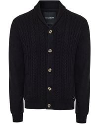 Threadbare - Cable Knit Shawl Cardigan - Lyst
