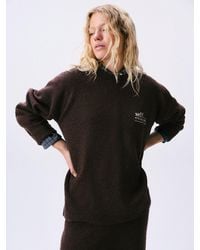 Self - Chocolate Knitted Longline Crew Jumper - Lyst