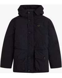 Fred Perry - Fred Perry Padded Patch Pocket Parka Jacket - Lyst