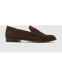 schuh - Lewis Leather Ruched Loafers - Lyst