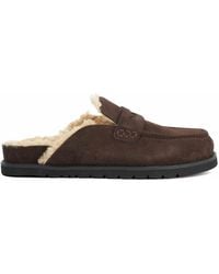 Dune - Goldy Lined Backless Loafers - Lyst