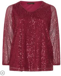 Evans - Sequin Embellished Top - Lyst