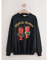 Next - Seasonal Christmas Graphic Lobster 'Santa Claws' Long Sleeve Crew Sweatshirt - Lyst