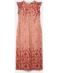 Mint Velvet - Printed 100% Cotton Midi Dress - Lyst