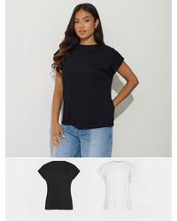 PixieGirl Petite - 2 Pack Short Sleeve Cotton T-Shirts - Lyst