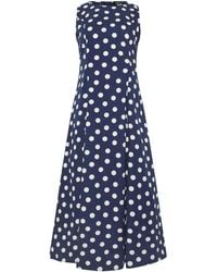 M Com - Spot Print Fit & Flare Dress - Lyst