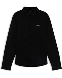 BOSS - Regular Fit Motion Long Sleeve Shirt - Lyst
