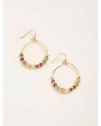 FatFace - Fatface Bead Hoop Earrings - Lyst