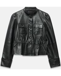 Mint Velvet - Leather Peplum Jacket - Lyst