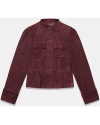 Mint Velvet - Suede Peplum Jacket - Lyst