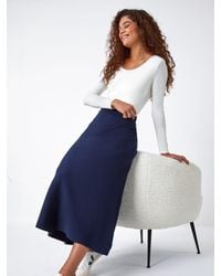 Roman - Knitted Midi Stretch Skirt - Lyst