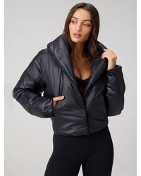 Fabletics - Shawl Collar Puffer Shine Jacket - Lyst