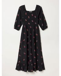 FatFace - Fatface Adele Floral Petite Embroidered Midi Dress - Lyst