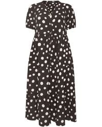 Evans - Short Sleeve Button Through Dress - Lyst
