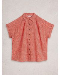White Stuff - Stuff Orla Cotton Button Through Shirt - Lyst