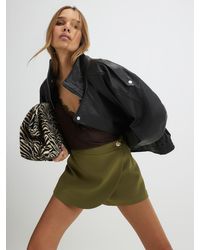 River Island - Wrap Front Mini Skort - Lyst