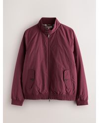 Next - Burgundy Shower Resistant Padded Harrington Jacket - Lyst