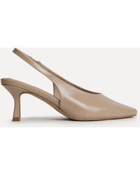 Linzi - Method Square Toe Slingback Court Heels - Lyst