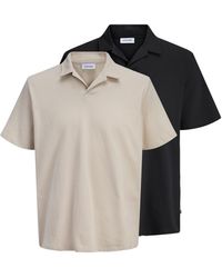 Jack & Jones - Split Neck Polo Shirts 2 Pack - Lyst