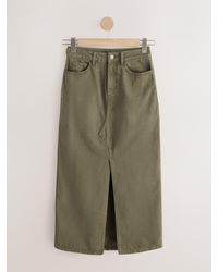 Next - Split Front Maxi Denim Skirt - Lyst