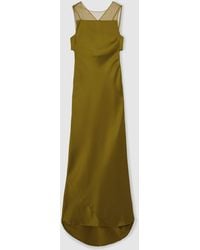 Reiss - Sheer Panel Maxi Dress - Lyst