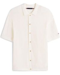 Tommy Hilfiger - Relaxed Fit Open Knit Short Sleeve Shirt - Lyst