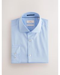 Next - Slim Fit 100% Pima Cotton Sateen Finish Long Sleeve Signature Shirt - Lyst