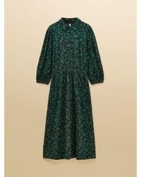 Joules - Hazel Jersey Midi Long Sleeve Shirt Dress With Collar - Lyst