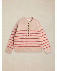 White Stuff - Stuff Stripe Henley Jumper - Lyst