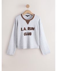Next - Chocolate Graphic Long Sleeve Crew Neck Sweatshirt - Lyst