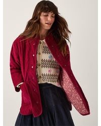 Monsoon - Mandy Corduroy Quilted Jacket - Lyst