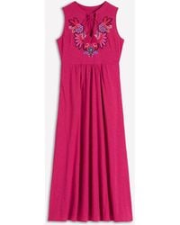 chinese dress ladies Daphne Jersey Maxi Dress-Dawn Blue, Paisley Posy