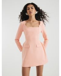 River Island - Square Neck Mini Dress - Lyst