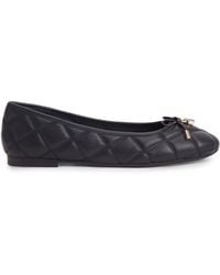 Tommy Hilfiger - Logo Charm Quilted Leather Ballerinas - Lyst
