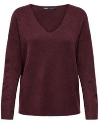 ONLY - Cosy V-Neck Knit Jumper - Lyst