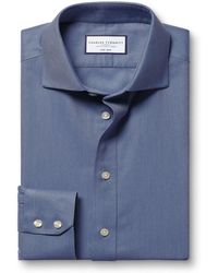 Charles Tyrwhitt - Slim Fit Cutaway Collar Non Iron Twill 100% Cotton Shirt - Lyst