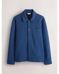 Next - Diagonal Texture Jersey Shacket - Lyst