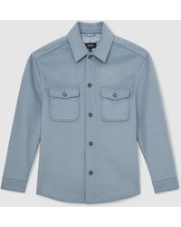 Reiss - Liam Wool-Blend Twin-Pocket Overshirt - Lyst