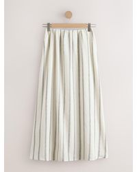 Next - N. Premium Linen Cotton Blend Maxi Skirt - Lyst