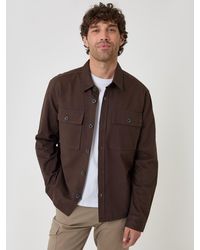 Threadbare - Cotton Twill Shacket With Pockets - Lyst
