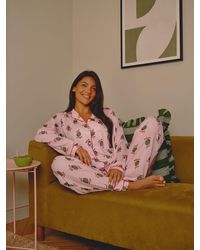 Loungeable - You Super Soft Long Sleeve Button Through Pyjamas Set - Lyst