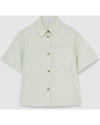 Reiss - Jordan - Green Cotton Short-sleeve Shirt, Us 6 - Lyst