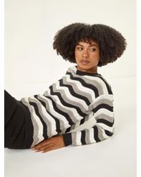 Roman - Wave Stripe Knitted Jumper - Lyst